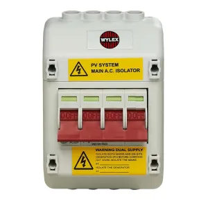 Wylex NHDSREC4 100A 230V AC Dual Supply REC Switch