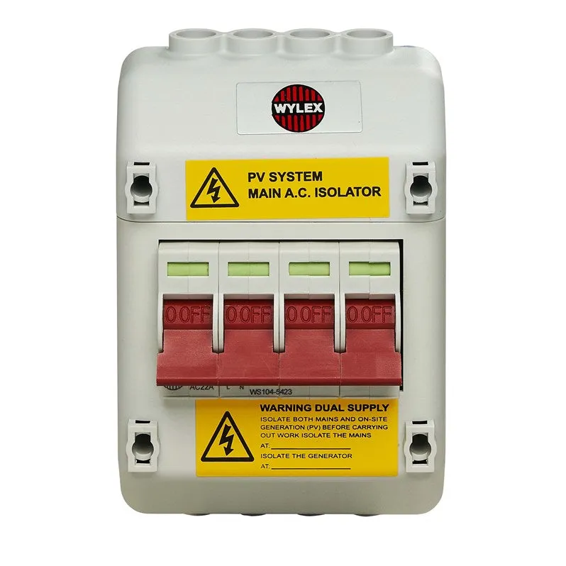 Wylex NHDSREC4 100A 230V AC Dual Supply REC Switch