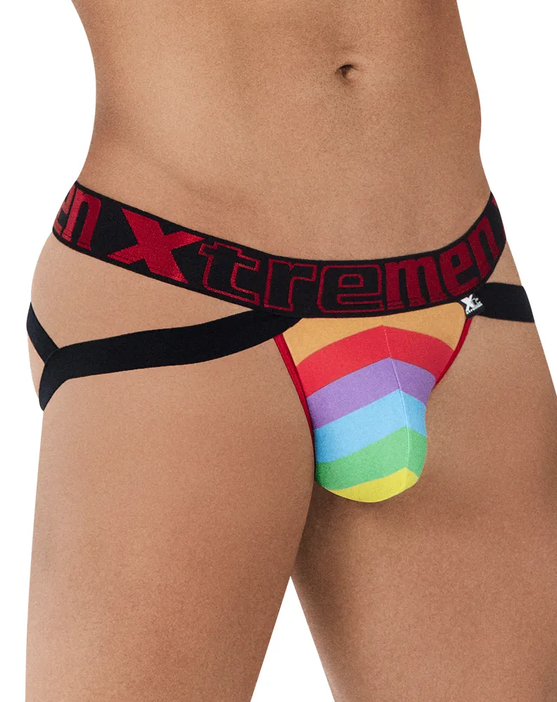 Xtremen 91083 Microfiber Pride Jockstrap Red